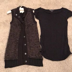 Rachel Roy Lot - vest and oversized t-shirt